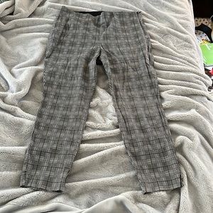Old Navy stretch side-zip gray plaid pants, size 16